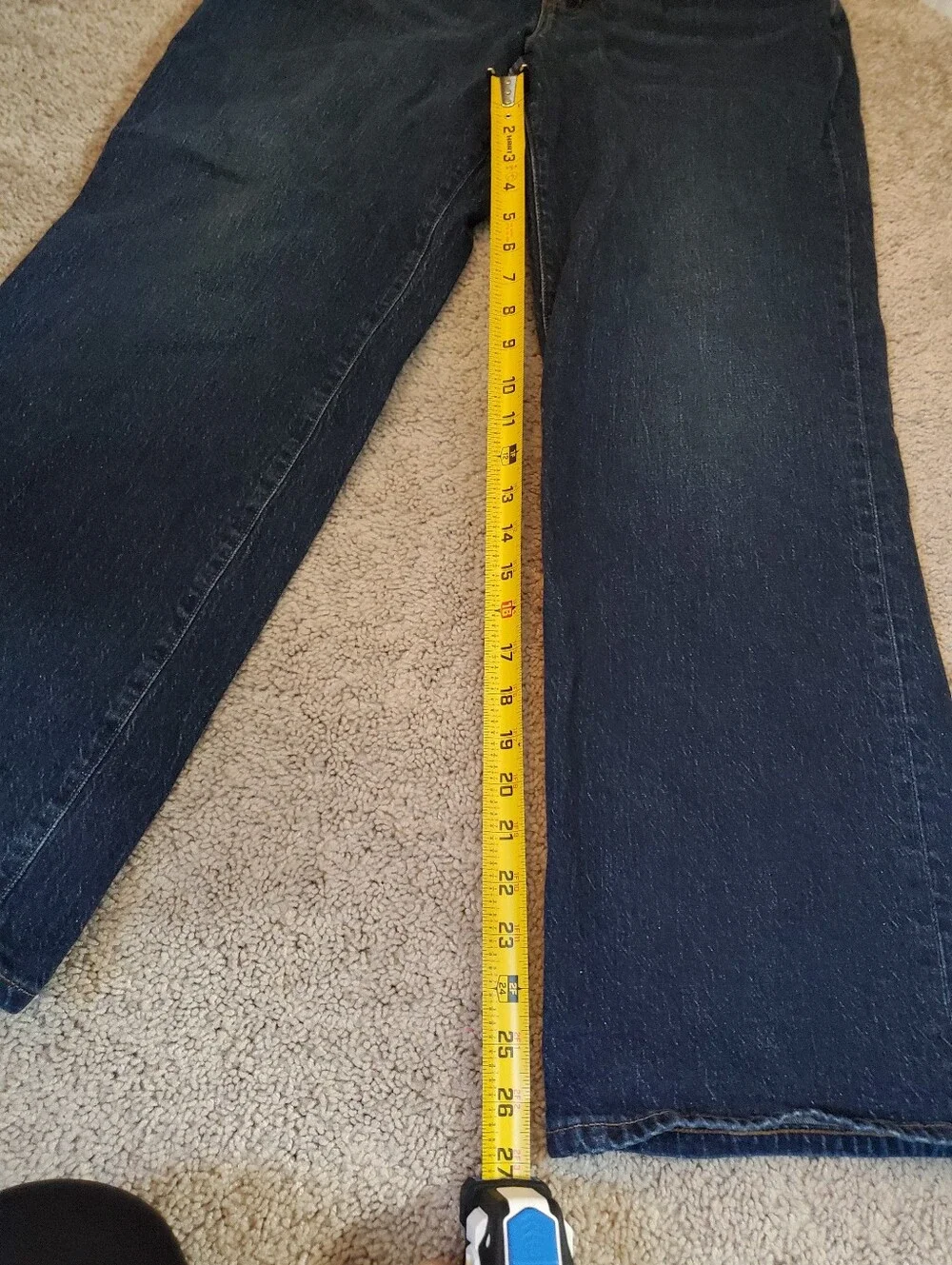 J. Crew Dark Full Length Wide Leg Button Fly Size 31